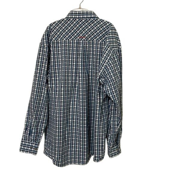 Ariat Blue Plaid Button Down Long Sleeve Shirt Mens Size Extra Large - Picture 4 of 12